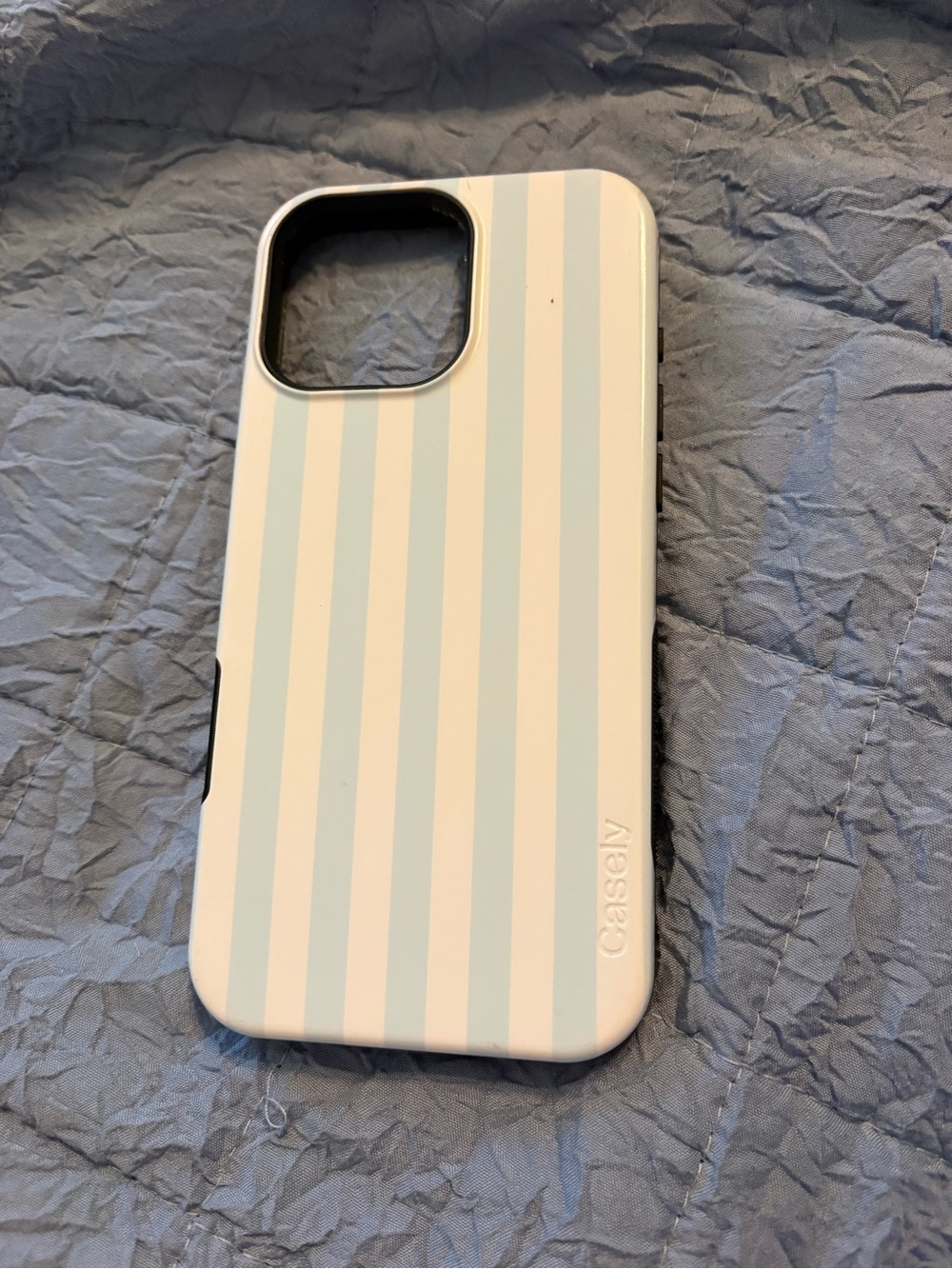 Case-Mate Striped Soft Blue & White Phone Case by Casely.
16 pro max